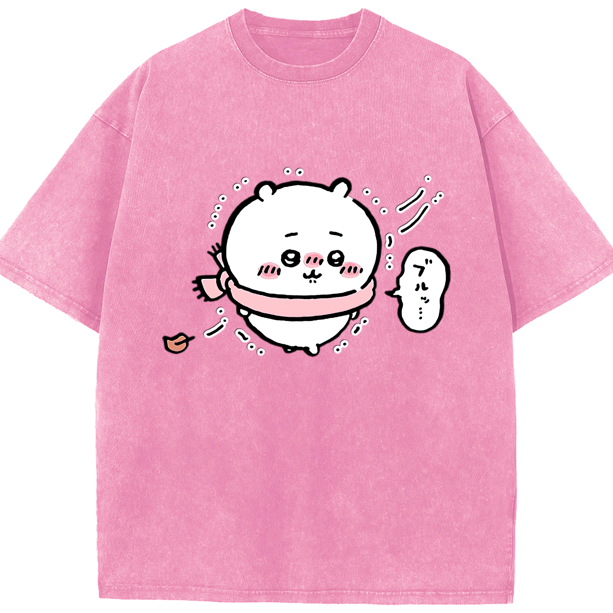 （画像用） ちいかわ ちいかわ Chii-kawa chiikawa 綿100% ヴィンテージ風 半袖Tシャツ（フロントプリント）